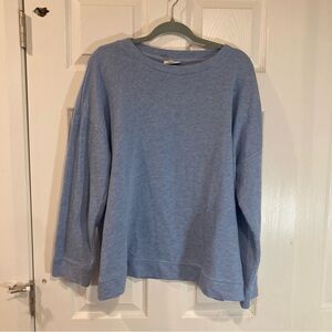 J. Jill light cozy casual beachy coastal light blue crew neck sweater size 2X